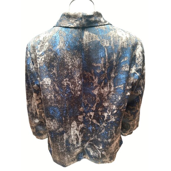 Vintage Abstract Print Womens Blazer Jacket 3/4 Sleeve size Small - Picture 3 of 12
